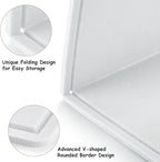 Large Bulletin Board, Foldable 60x36 Inches Cork Board Alternative, Large Felt Board Decorative Pin Board for Wall, Foldable Photo Board Self-Adhesive Vision Board with 36 Pushpins White