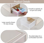 Buyitt 4-Pack 19 Quart Stacking Drawer, Clear Storage Closet Organizer, Yellow Frame, Stackable Modular Plastic Drawers for Clothes, Accessories, Craft Supplies, Shoes or Linens