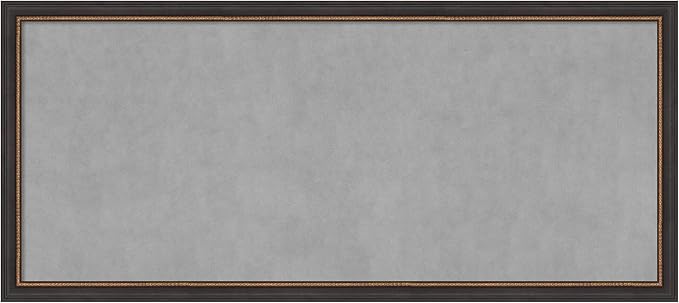 Amanti Art Black Framed Magnetic Board 23x51 Oversize Vision Board for use with Magnets, 100% Metal Sheet to Display Items as Office Decor or for Home Organization in mudroom, Kitchen or Kids Room