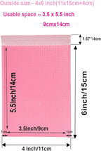 25 Pack 4x6 Inches Small Pink Poly Bubble Lined Mailers Padded Shipping Envelopes Self Seal Mailer Waterproof, Shockproof and Dustproof (Pink 4x6 Inches-25pcs)