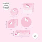 Large Name Labels for Kids (33) - Custom Stickers for Daycare and School Supplies - Durable, Waterproof Stickers for Water Bottles, Lunch Boxes, and More with Unique Designs - Unicorn