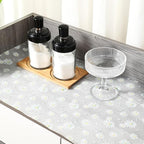 Daisy Flower Shelf Liner for Kitchen Cabinets, Non-Adhesive Drawer Liners, Non-Slip Refrigerator Mat, Washable EVA Cabinet Liner for Pantry, Fridge, Closet, Cupboard, 12" x 59"