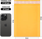 100 Pack Kraft Bubble Mailers 6x10 Inch - #0 Self-Seal Padded Shipping Envelopes, Lightweight, Shockproof, Crushproof, Ideal for Mailing Small Items, Fragile Items, Documents, and Samples