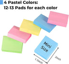 Umikk 50 Pack Sticky Notes 1.5x2 in, 5000 Sheets Small Self-Stick Note, 4 Color Mini Sticky Notes Pad Bulk, Easy to Post for Office, School, Home