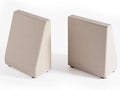Book End, Natural Marble Bookend for Shelves, Non-Skid Bookends for Heavy Books, Heavy Duty Book Stopper for CDs and Oversized Books, Luxury Book Shelf Holder, Moleanos Beige