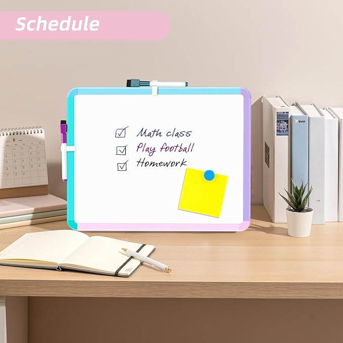 VUSIGN Small White Board Dry Erase, 11''x14'' Magnetic Dry Erase Board, Mini Whiteboard with Markers for Students, Fridge, Wall, Locker