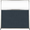 Versare Hush Screen Portable Room Divider | Workstation Wall Divider | Freestanding Privacy Hush Panels | Clear Windows | Fabric Office Divider Screen | Great for Room Separation