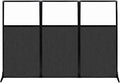 Versare Workstation Partition | Portable Wall Divider | Modern Office Cubicle | Free Standing Privacy Screen | Flexible Work Space | 99" x 70" W/Window, Black Fabric Panels