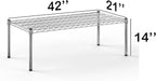 Regal Altair 21''W x 42''L x 14''H Chrome Plated Wire Dunnage Rack | Off The Floor Storage