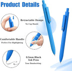 Piochoo Pens, 0.5mm Black Ink Gel Pens, Quick Dry No Smudge, Smooth Writing Comfortable Grip Pen for Journaling and Note Taking, Cute Aesthetic Best Gifts for Women Nurses Teachers