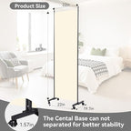 Room Divider(1 Panel-22in) Wall Divider for Room Separation, Portable Privacy Screens W/Wheels, Metal Frame Freestanding Room Separators 5.6FT Room Partitions and Dividers