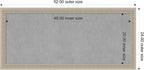 Amanti Art Silver Framed Magnetic Board 24x52 Oversize Vision Board for use with Magnets, 100% Metal Sheet to Display Items as Office Decor or for Home Organization in mudroom, Kitchen or Kids Room