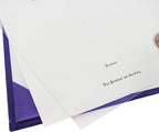 GraduationMall 8.5"x11" Smooth Padded Diploma Cover Certificate Holder Purple,2-Packs
