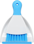 NACENA Mini Dustpan and Brush Set, Small Broom and Dustpan Set Dust Pan and Mini Hand Broom Dustpan and Broom Combo Compact for Home Table Keyboards Sofa Kitchen, Dark & Blue