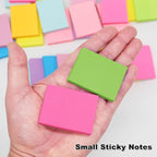 (54 Pads) Mini Sticky Notes 1.5x2 in, 10 Colors Bright Small Sticky Notes Pad Strong Adhesive Post, Self-Stick Pads Small, Clean Removal, Suitable for School, Home, Office