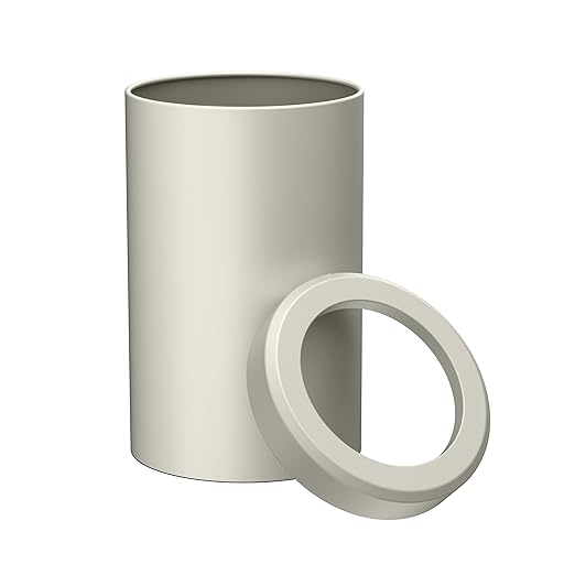 Gatco 1931, Modern Round Waste Basket, Matte Pearl