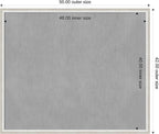 Amanti Art Silver Framed Magnetic Board 42x50 Oversize Vision Board for use with Magnets, 100% Metal Sheet to Display Items as Office Decor or for Home Organization in mudroom, Kitchen or Kids Room