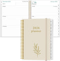 2026 Planner - Planner 2026 from January 2026 to December 2026 with 12 Monthly Tabs, Flexible Cover, Inner Pocket, 8.5" x 11", Beige