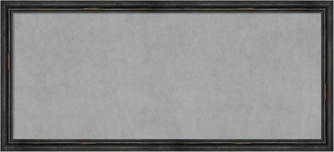 Amanti Art Black Framed Magnetic Board 23x51 Oversize Vision Board for use with Magnets, 100% Metal Sheet to Display Items as Office Decor or for Home Organization in mudroom, Kitchen or Kids Room