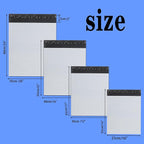 newlng Poly Mailers Shipping Bags Mailing bags 50pcs 4 Assorted Sizes White Shipping Envelopes Self-sealing Adhesive Waterproof and Tear-Proof Packaging Bags Shipping Bags for Clothing Books Gift