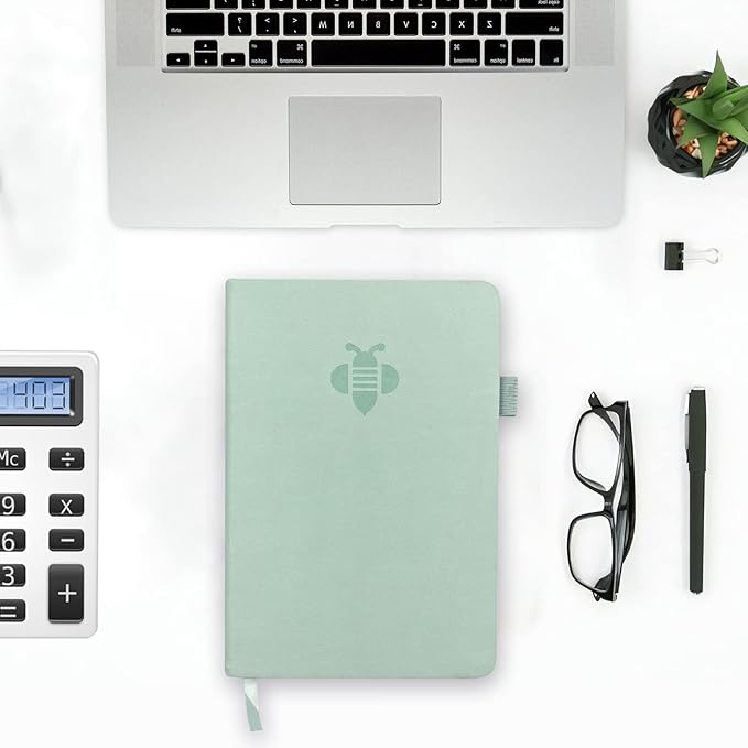 KUMEER Check Register – Elegant Check Registers for Personal Checkbook with Check & Transaction Registers, Hardcover Checkbook Log 5.2x7.6" (Mint Green)