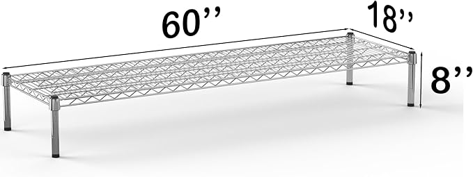 Regal Altair 18''W x 60''L x 8''H Chrome Plated Wire Dunnage Rack | Off The Floor Storage