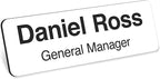 Custom Engraved Name Tags, Magnetic White Name Tags, Personalized Name Tags, 1x3 Inches, Durable Engravable Impact Material, Made in The USA by My Sign Center