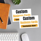 1000Pcs Custom Business Cards Add Photo/Text/LOGO Personalized Business Cardsfor Small Business 300gsm Matte Paper Front & Back Sides Printed 3.5" x 2"
