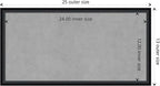 Amanti Art Black Framed Magnetic Board 13x25 Small Vision Board for use with Magnets, 100% Metal Sheet to Display Items as Office Decor or for Home Organization in mudroom, Kitchen or Kids Room