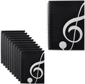 10 Pcs Music Notebook,Music Staff Notebook,50 Sheets/100 Pages Blank Sheet Music Notebook,Music Manuscript Paper,Manuscript Paper Notebook,Spiral NotebookMusic Writing Composition Notebook(10 Pcs Music Note Black)