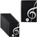 10 Pcs Music Notebook,Music Staff Notebook,50 Sheets/100 Pages Blank Sheet Music Notebook,Music Manuscript Paper,Manuscript Paper Notebook,Spiral NotebookMusic Writing Composition Notebook(10 Pcs Music Note Black)