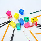 AUSTARK 24Pcs Pencil Sharpener Manual, Small Dual Hole Pencil Sharpeners Bulk for School Office Home, Back to School Supplies