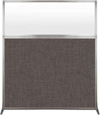 Versare Hush Screen Portable Room Divider | Workstation Wall Divider | Freestanding Privacy Hush Panels | Frosted Windows | Fabric Office Divider Screen | Great for Room Separation