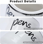 ONTUBE Porcelain Pens Holder Stand,Ceramic Pencils Holder (White)