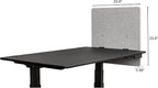 Stand Up Desk Store ReFocus Clamp-on Acoustic Desk Divider Privacy Panel That Reduces Noise and Visual Distractions (Cool Gray, 23.6" x 23.6")