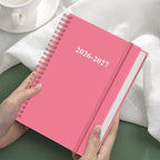2026-2027 Planner - 18 Months Weekly & Monthly Planner from January 2026 - June 2027, Spiral Planners 2026-2027 with Elastic Closure, Inner Pocket, Medium 5.8" x 8.3", Pink