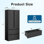 PEUKC 2-Drawer Metal File Cabinet, Lateral Vertical Filing Cabinets for Home Office, Locking File Cabinet with Storage Shelves, Legal/Letter/A4 Size Office File Cabinets (Black, Assemble Required)