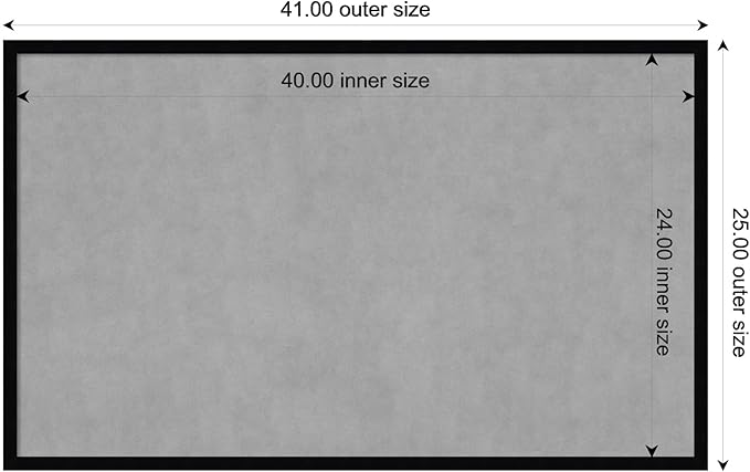 Amanti Art Black Framed Magnetic Board 25x41 Large Vision Board for use with Magnets, 100% Metal Sheet to Display Items as Office Decor or for Home Organization in mudroom, Kitchen or Kids Room