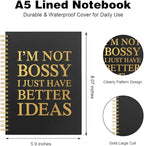Vgrti I'm Not Bossy Just Have Better Ideas Spiral Notebook, Funny Saying Sarcastic Work Notebook for Coworkers Boss Adults, Office Humor Gag Gifts Promotion Gifts for Women Men Leader Dad Mom Manager