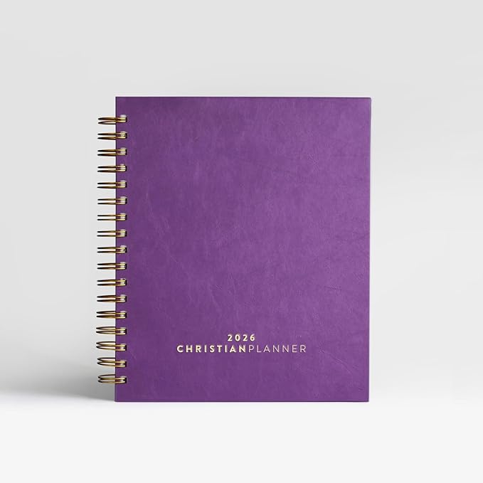 Christian Planner 2026 Daily Planner - Faith Based Monthly and Weekly Planner, Vision Board, and Habit Tracker - 2026 Calendar, Personal Organizer and Devotional Journal (Spiral, Ultra Violet)