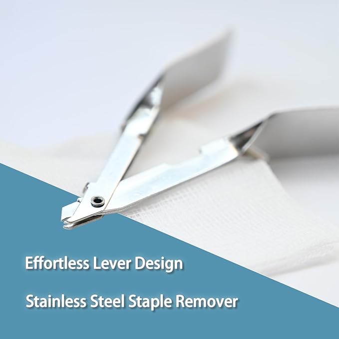 Skin Staple Removal Kit, Includes Staple Remover and Gauze Sponge, Steriled, Ideal for Hospitals and Clinics (1)