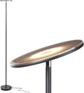 Brightech Sky LED Floor lamp, Torchiere Super Bright Floor Lamp for Living Room Decor & Office - Dimmable, Tall Standing Torch Lamp with Warm Light for Bedroom & Reading - Black