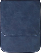 MIVLXLX Leather 6 Fountain Pen/Pencil Tray Case, Handmade, Magnetic Closure with Drawer Design, Gift Choice for Man/Woman/Office, 6 Slots（blue）
