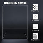 xydstay 12pack 8.5x11 Acrylic, L Shape Clear Plastic, Menu Holder, Unbreakable Table Sign Holder for Restaurant, Office, School, Store and Home Use