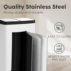 JM ·YIPENG Kitchen Trash Can, 2 x 8 Gallon (2 x 30 L) Recycling Bin with Lid, Double Trash Cans, Soft-Close Foot Pedal, 2 Compartments Garbage Cans for Kitchen, Dual Trash Can, White