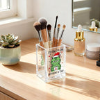 QYUVK It's Fine I'm Fine Everything Is Acrylic Makeup Brush Pencil Holder Cup, Funny Cat Pen Holder Gifts For Friends HR Nurse, Christmas Office Gifts for Women Coworker, Pencil Cup for Desk