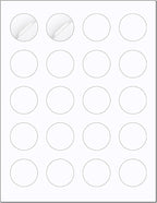 Methdic 1.5" Diameter High Visibility Printable Round Labels，Matte White，600 Customizable Blank Stickers
