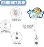Generic Retractable Badge Holder with ID Clip - Acrylic Badge Accessory for Nurses, Office Workers, Teachers & Students