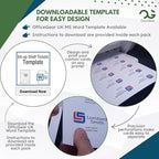 OfficeGear Shelf Edge Barcode Price Ticket Labels 64-up [25 Sheets - 1600 Pack] 37x26mm Custom Printable A4 Card Micro Perforated Non-Adhesive Merchandise Tag with Free Downloadable Design Template