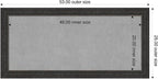 Amanti Art Black Framed Magnetic Board 25x53 Oversize Vision Board for use with Magnets, 100% Metal Sheet to Display Items as Office Decor or for Home Organization in mudroom, Kitchen or Kids Room